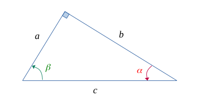 A right-angle triangle